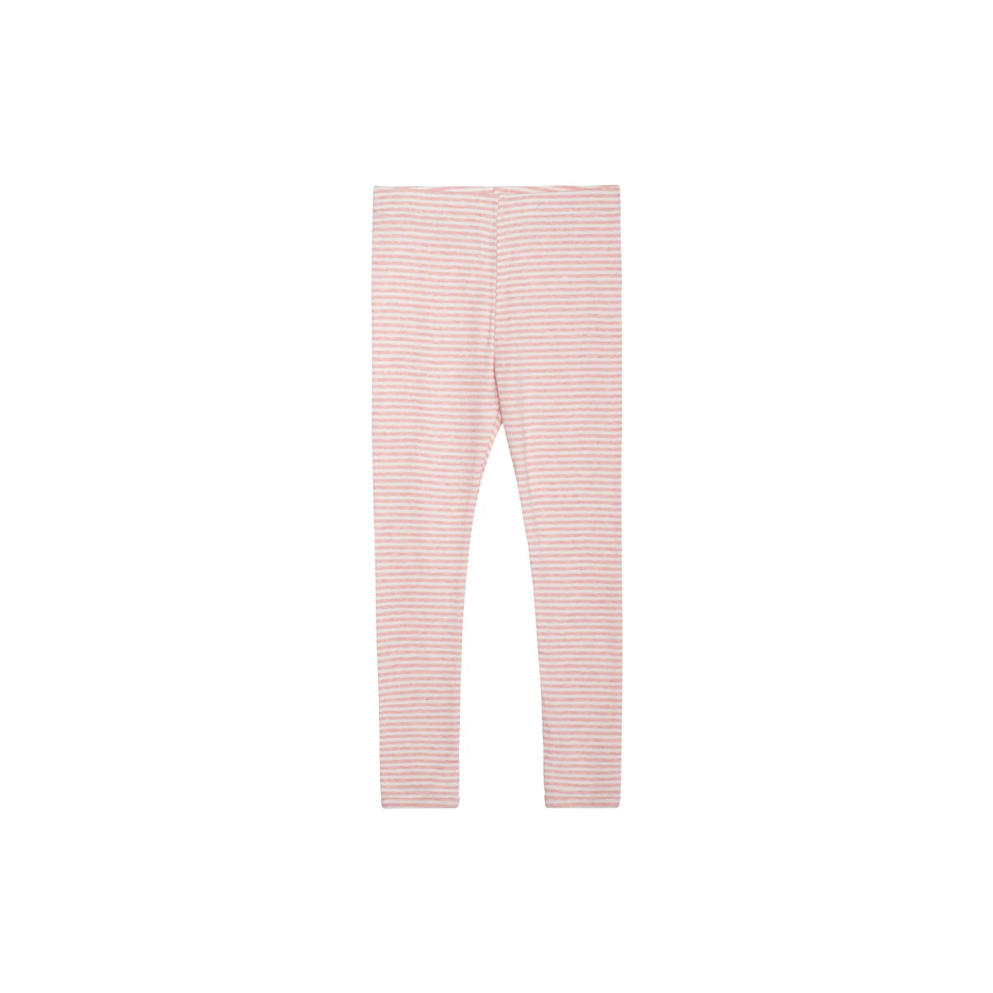 Leggings Stripe, coral/offwhite