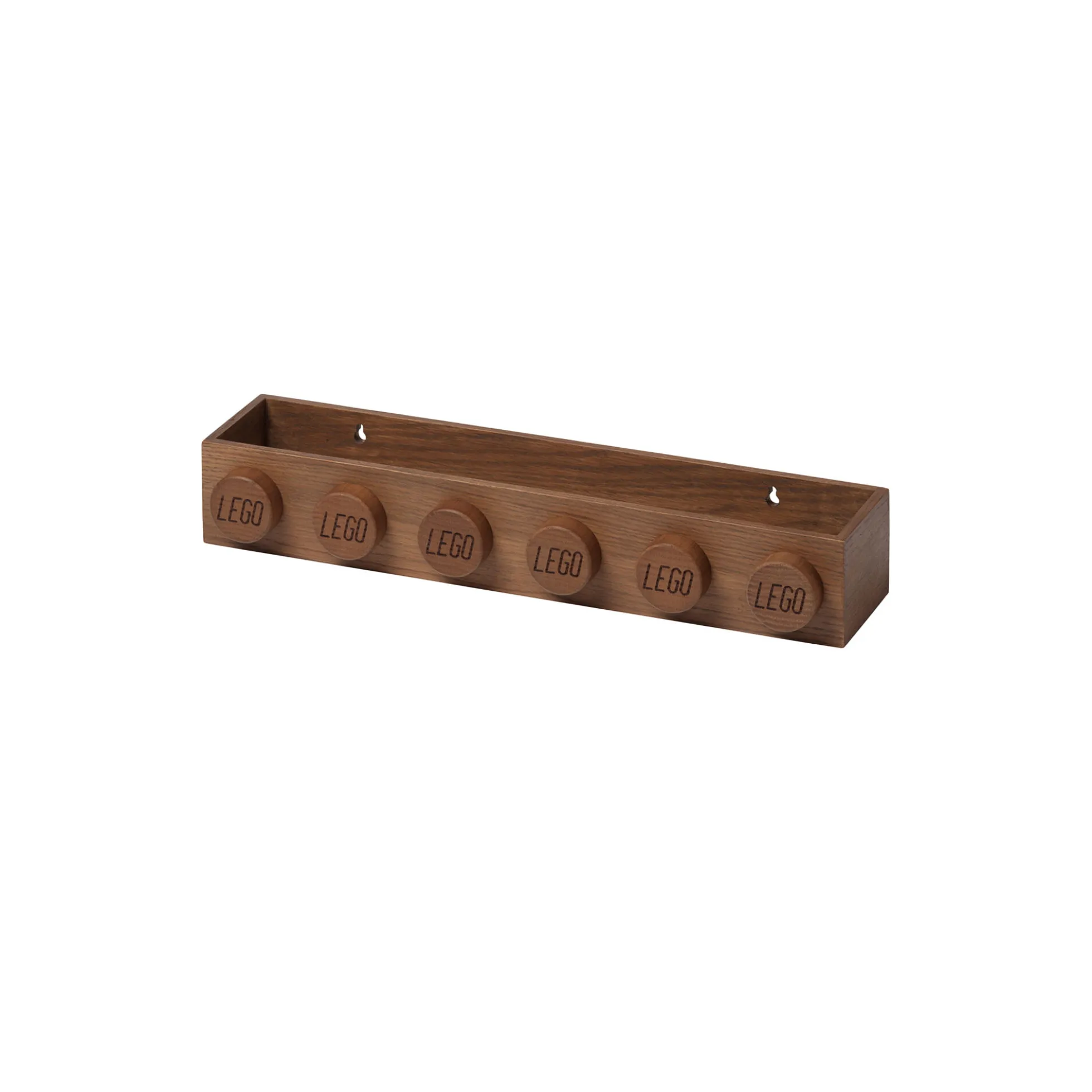 LEGO® 1x6 boghylde, mørkbejdset eg