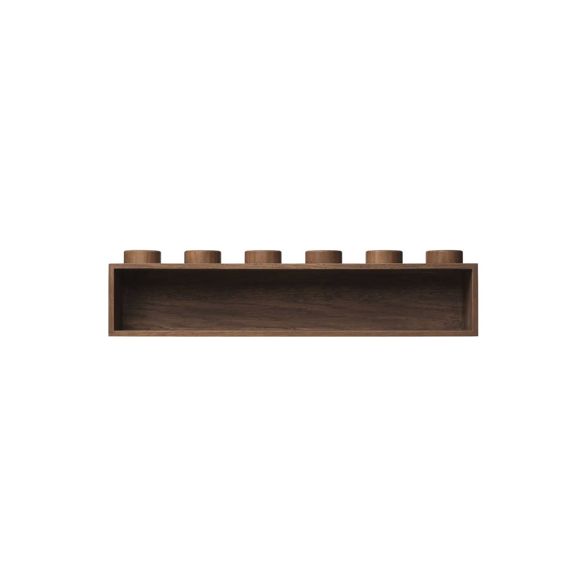 LEGO® 1x6 boghylde, mørkbejdset eg