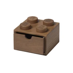LEGO® 2x2 opbevaringskasse, mørkbejdset eg