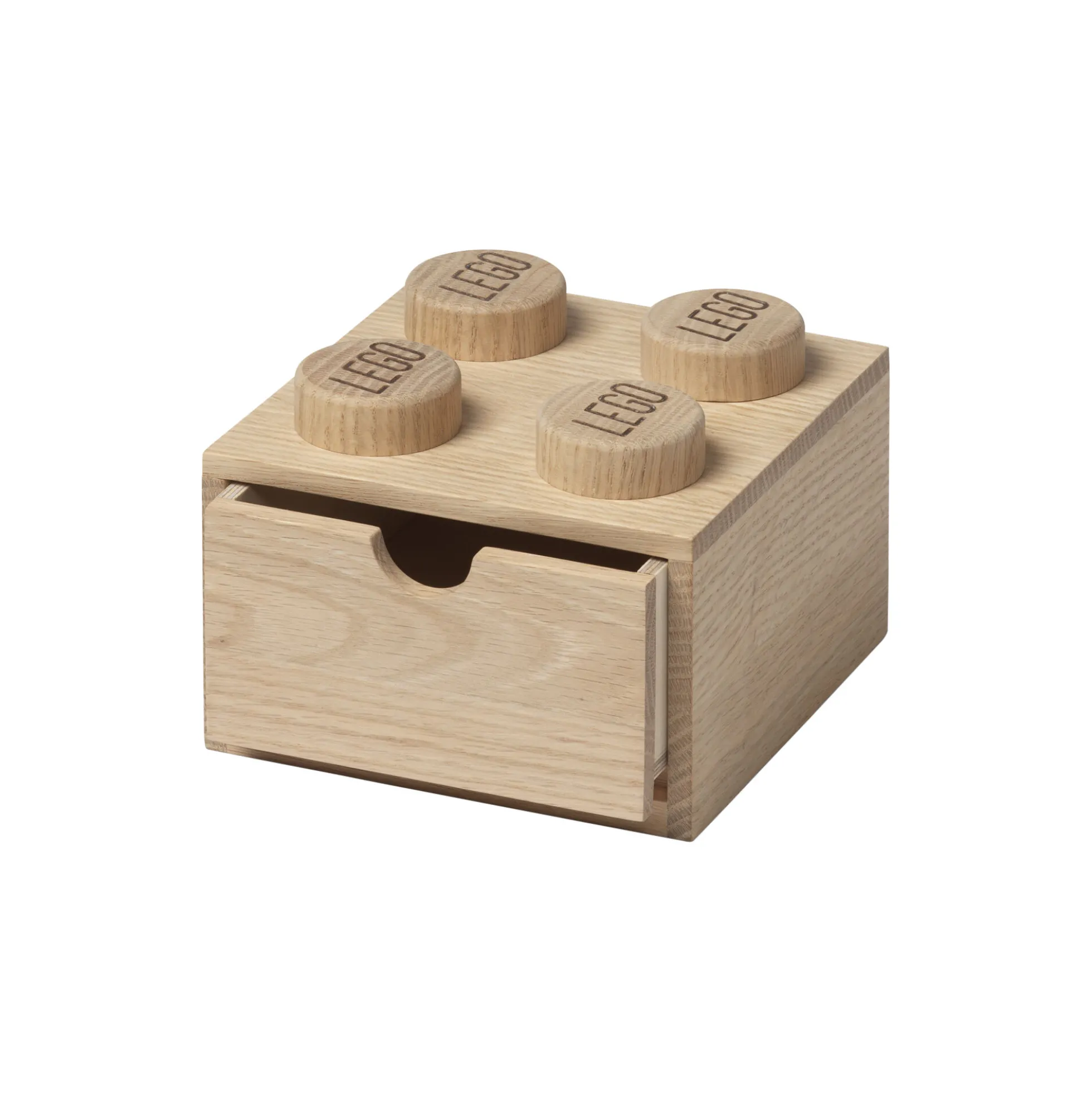 LEGO® 2x2 opbevaringskasse, sæbebehandlet eg