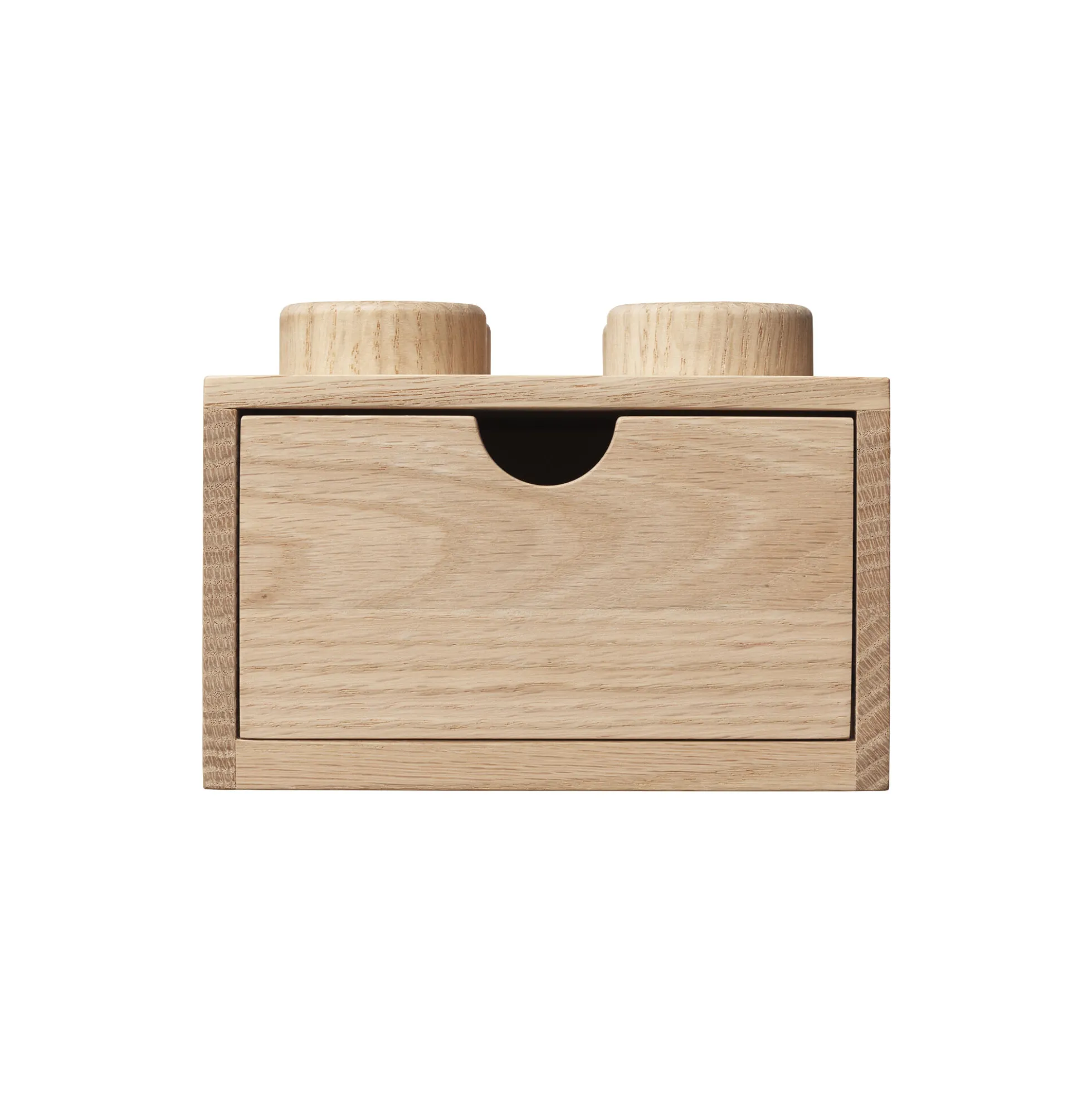 LEGO® 2x2 opbevaringskasse, sæbebehandlet eg