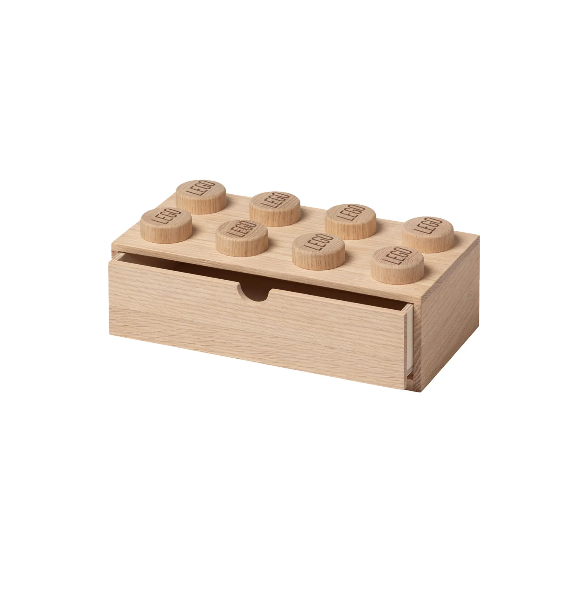 LEGO® 2x4 opbevaringskasse, sæbebehandlet eg