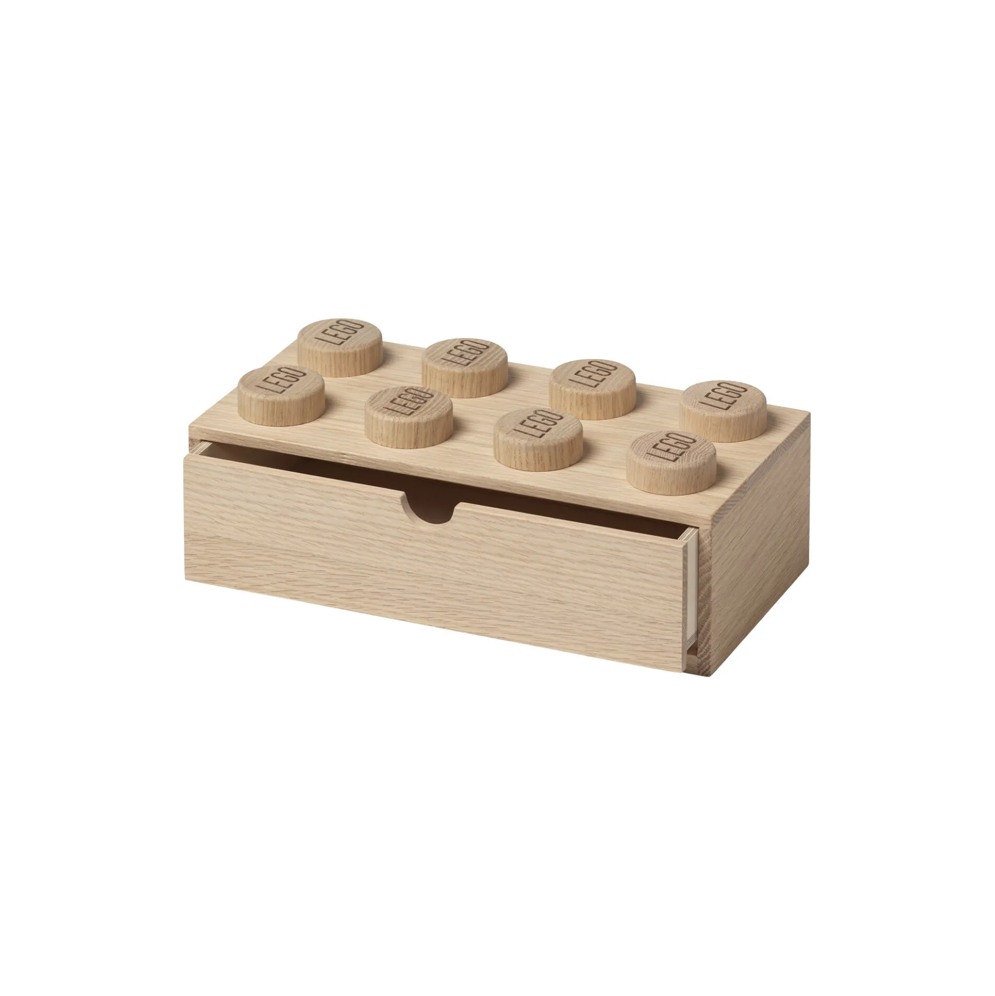 LEGO® 2x4 opbevaringskasse, sæbebehandlet eg