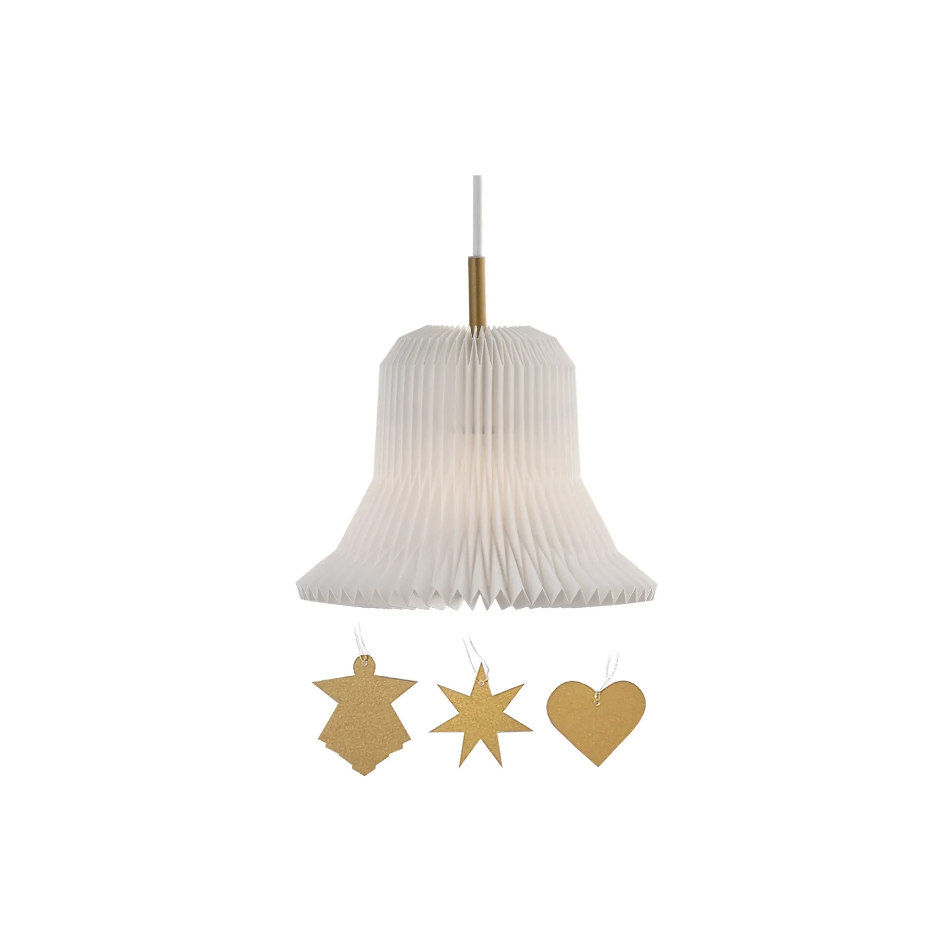 Le Klint 193 Golden Bell pendel, hvid