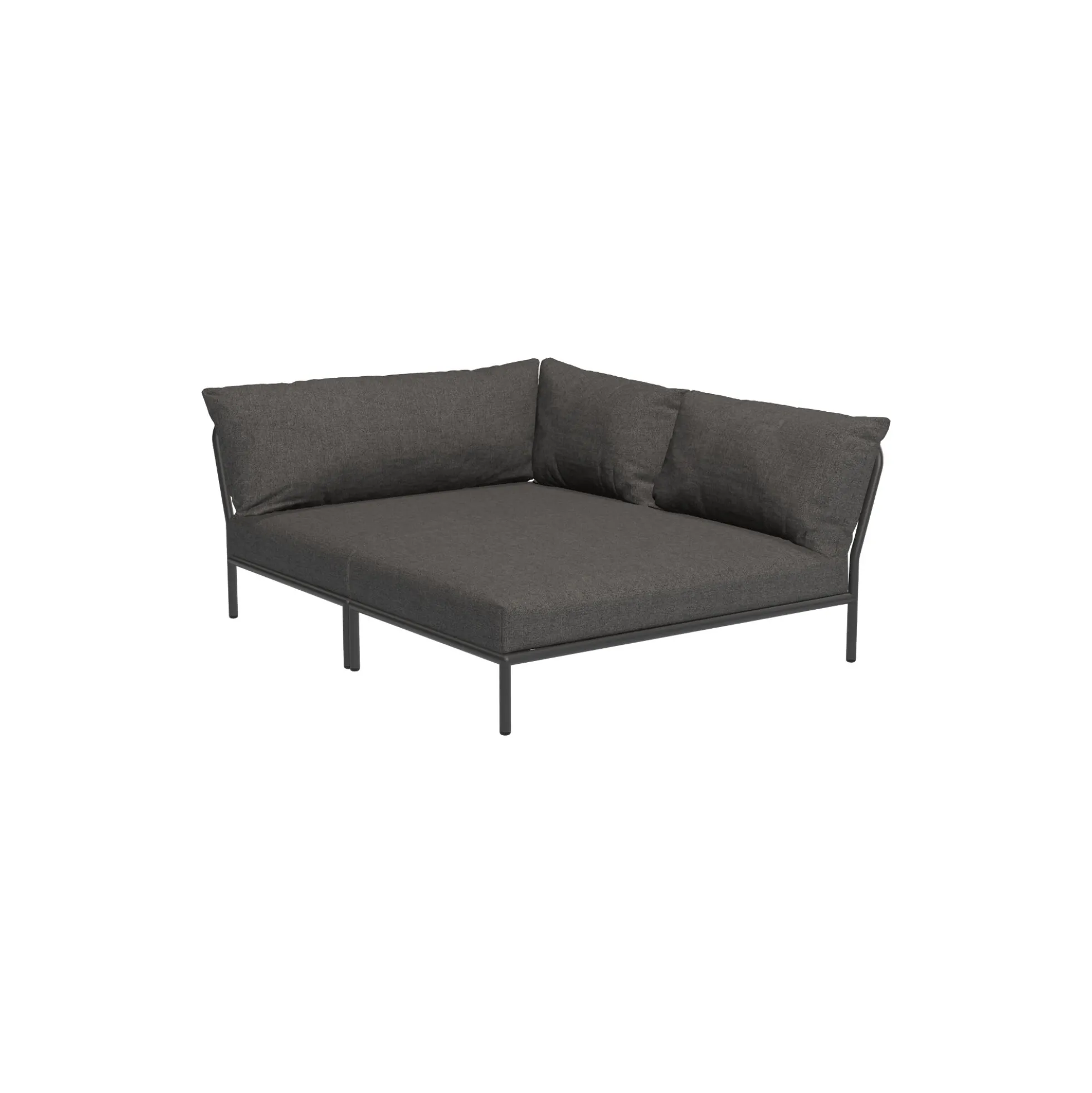 LEVEL2 Cozy højrevendt loungesofa, Basic dark grey