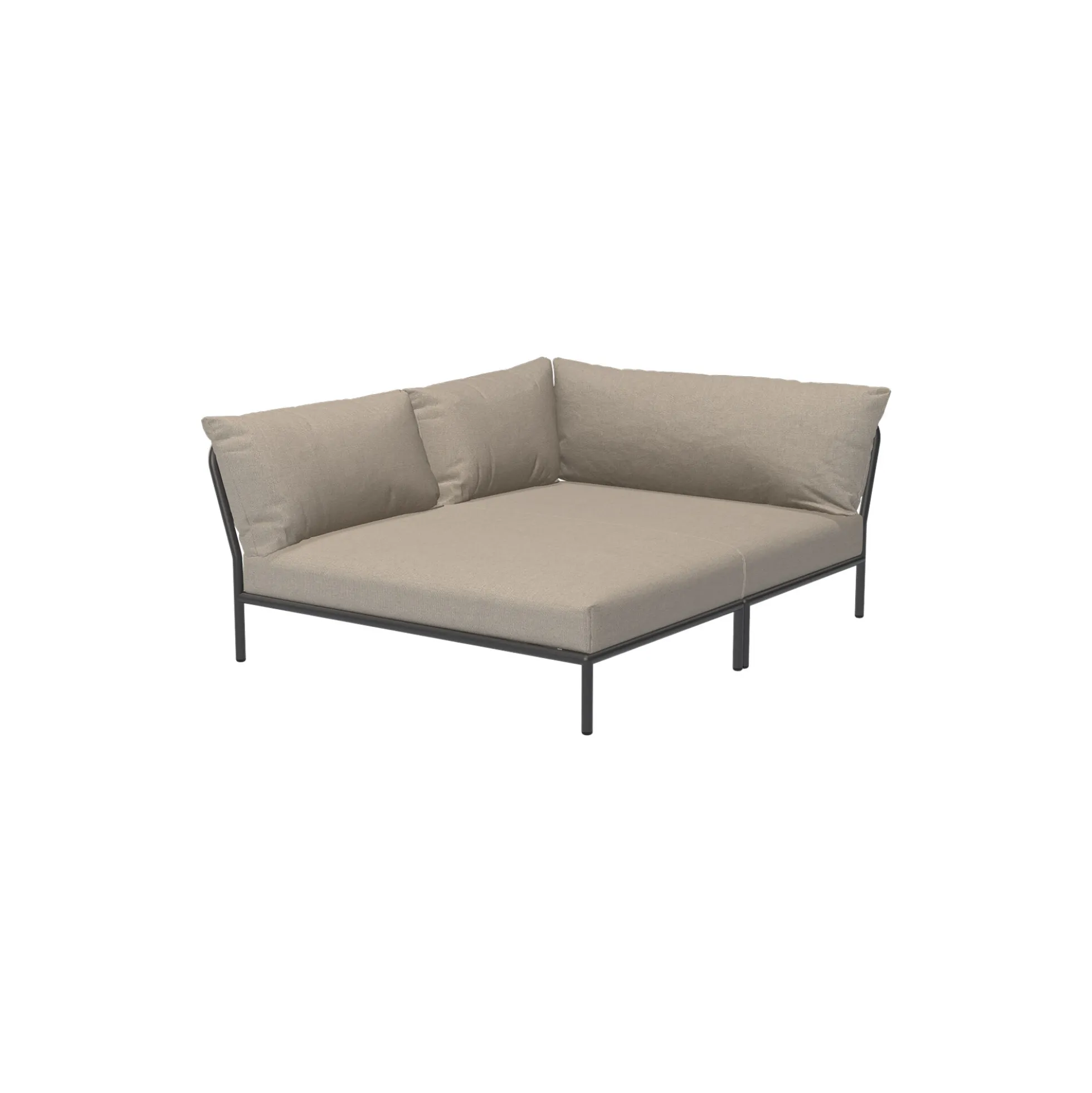 LEVEL2 Cozy venstrevendt loungesofa, Sunbrella Heritage ash