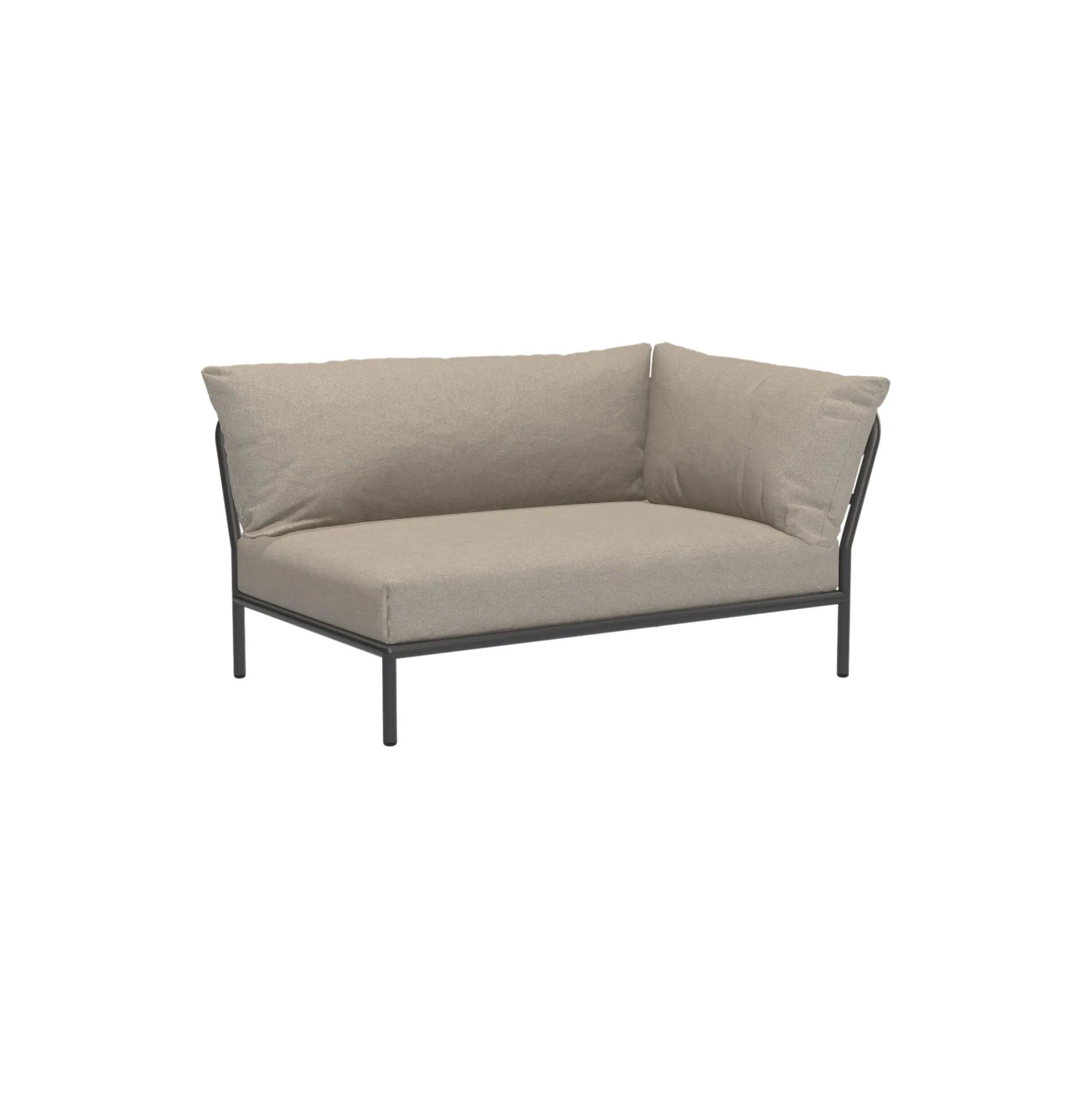 LEVEL2 højrevendt loungesofa, Sunbrella Heritage ash