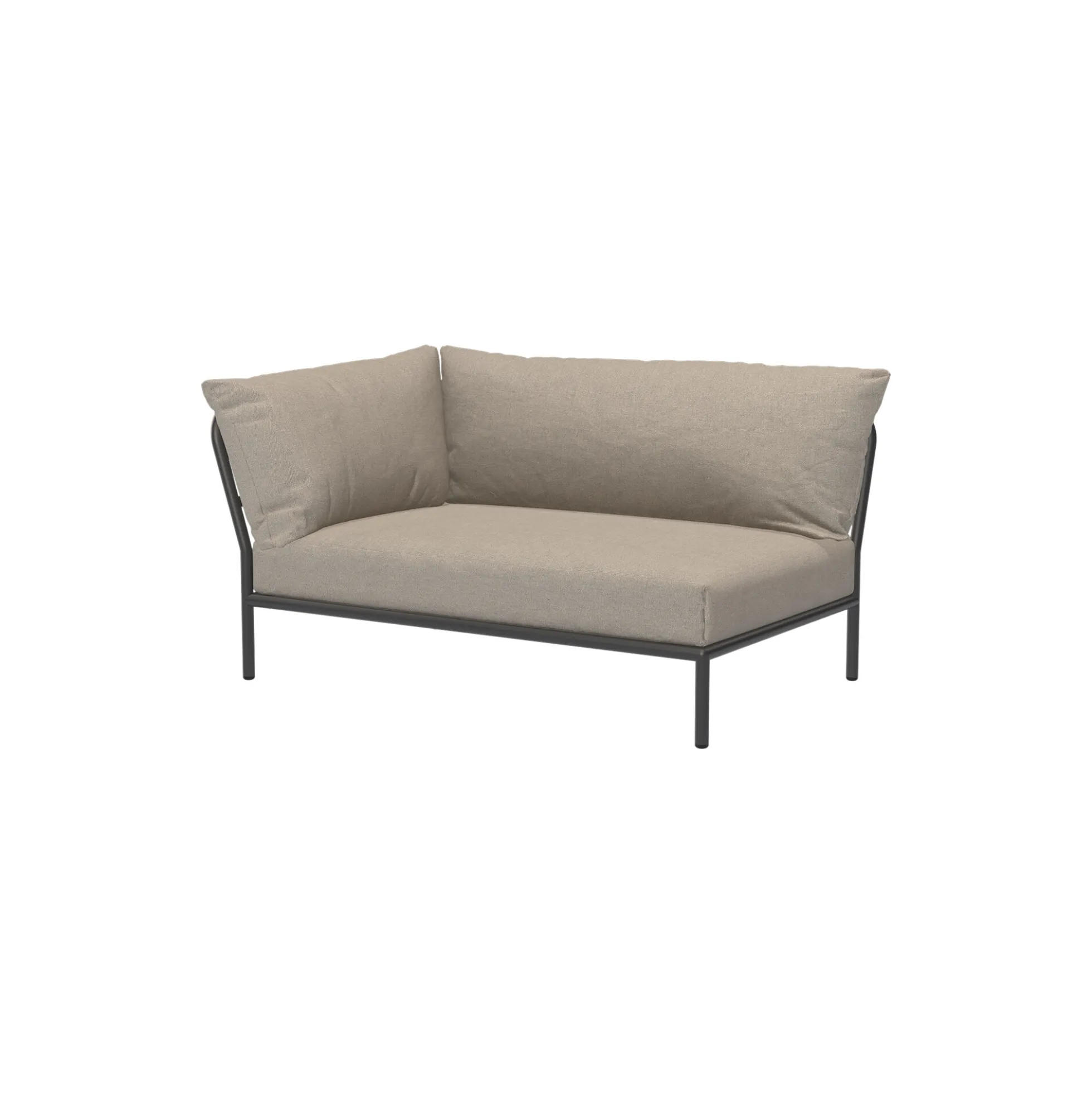 LEVEL2 venstrevendt loungesofa, Sunbrella Heritage ash