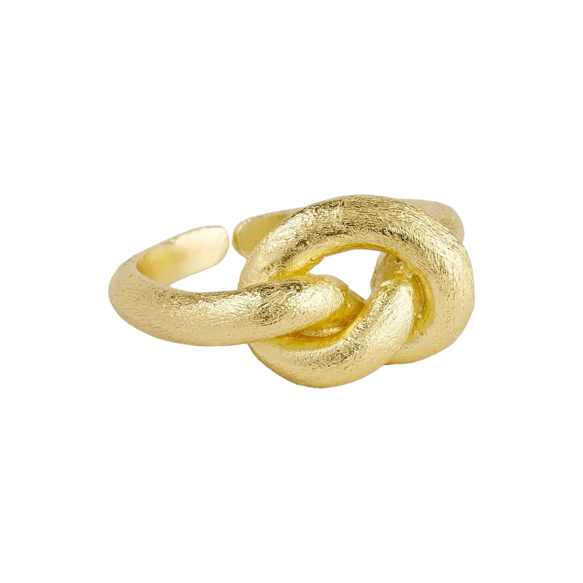 Lilou big knot ring, forgyldt