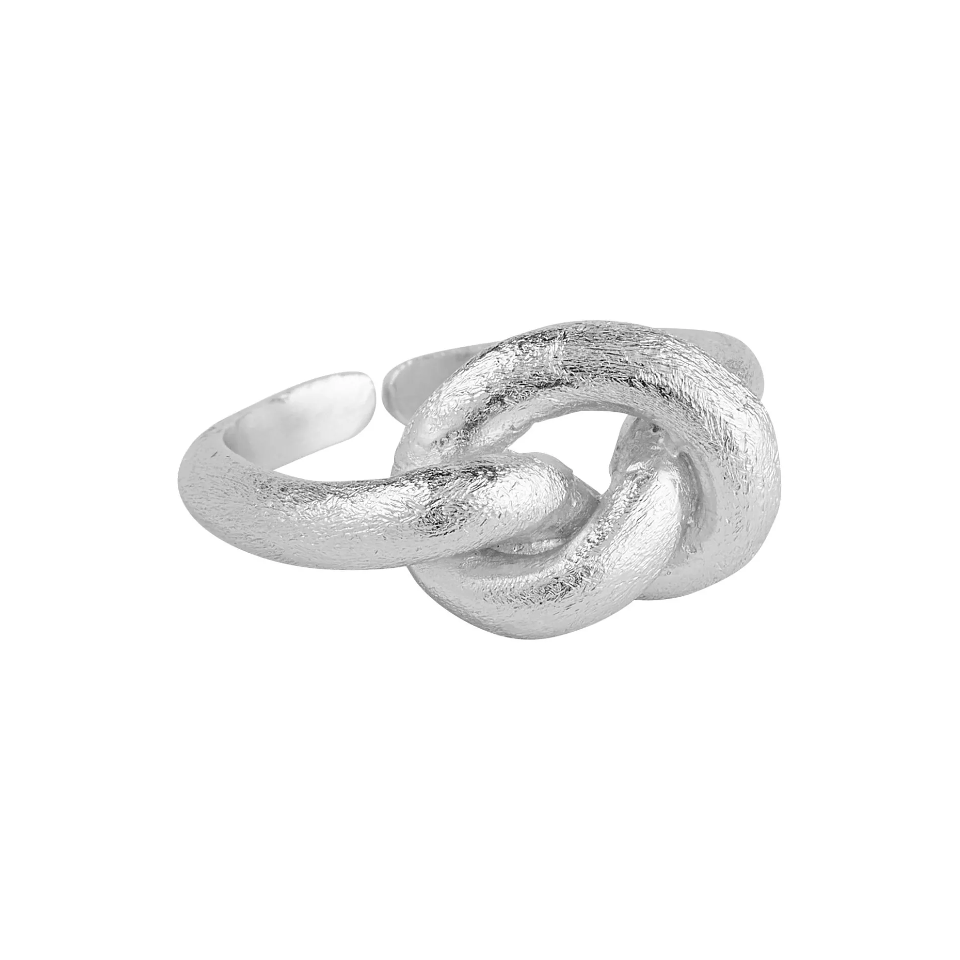 Lilou big knot ring, forsølvet