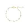 Lina armbånd, guldbelagt/white pearls