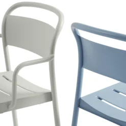 Linear Steel Armchair, grey