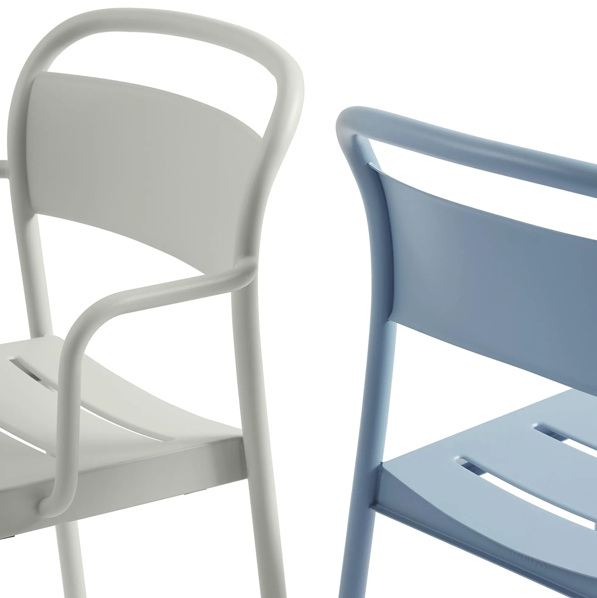 Linear Steel Armchair, grey