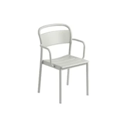 Linear Steel Armchair, grey