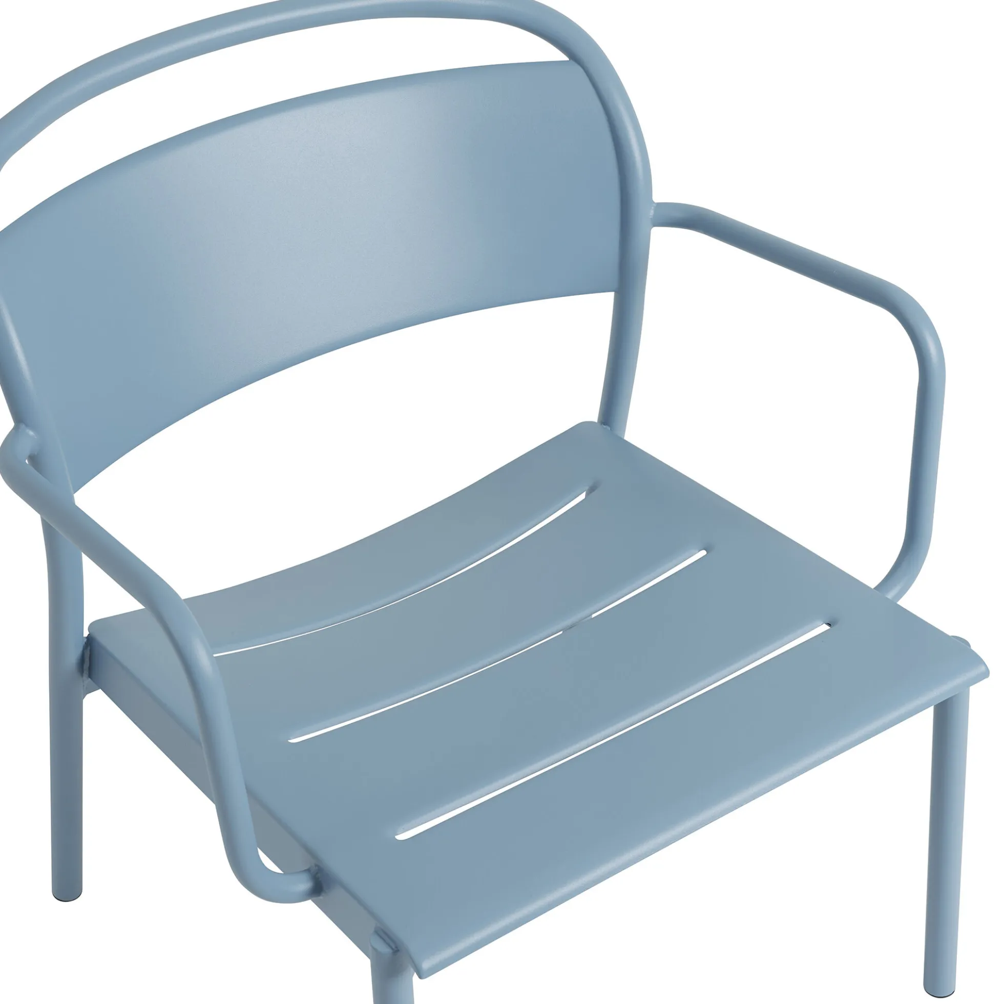 Linear Steel Lounge Armchair, pale blue
