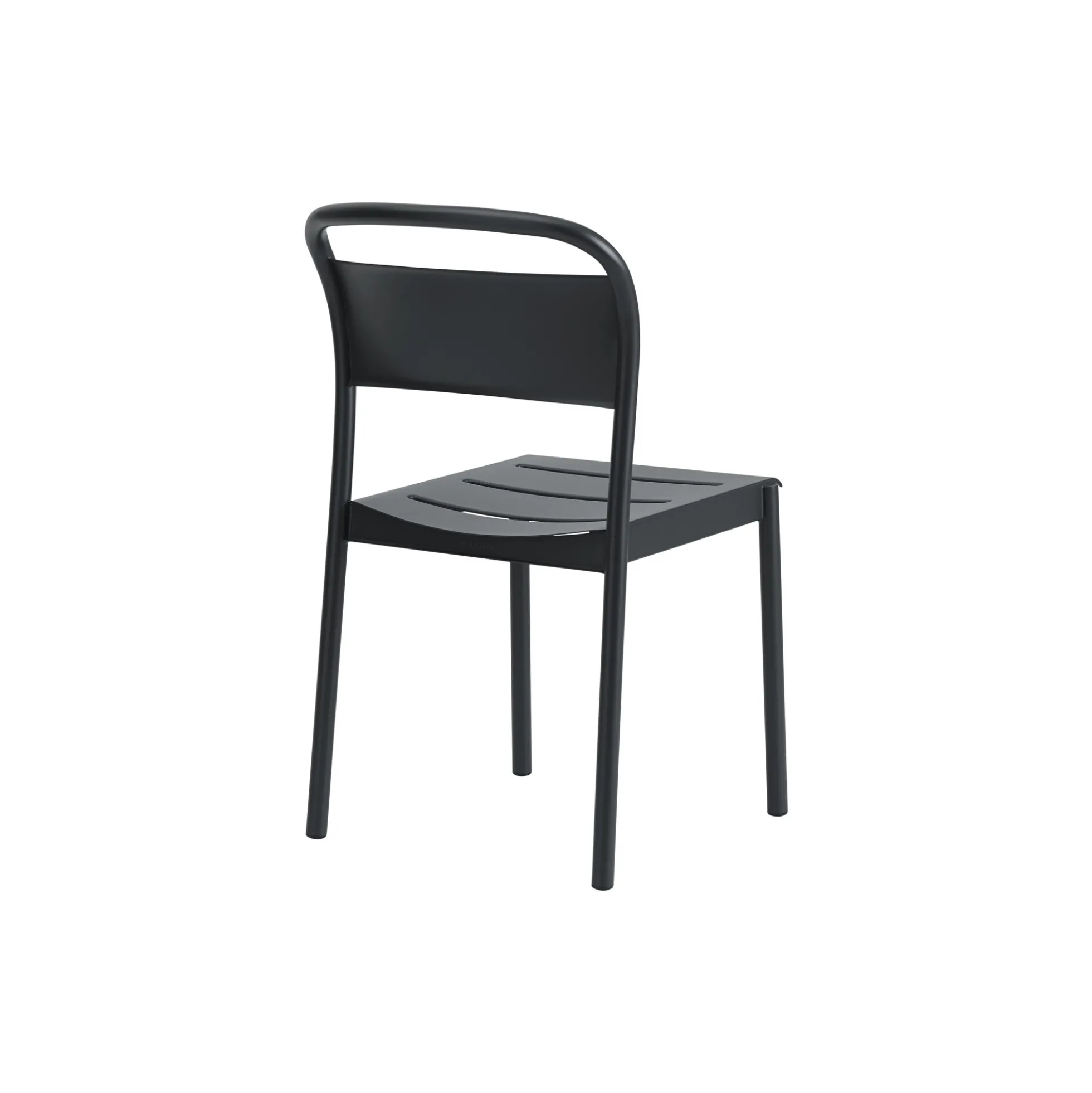 Linear Steel Side Chair, anthracite black