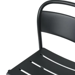 Linear Steel Side Chair, anthracite black