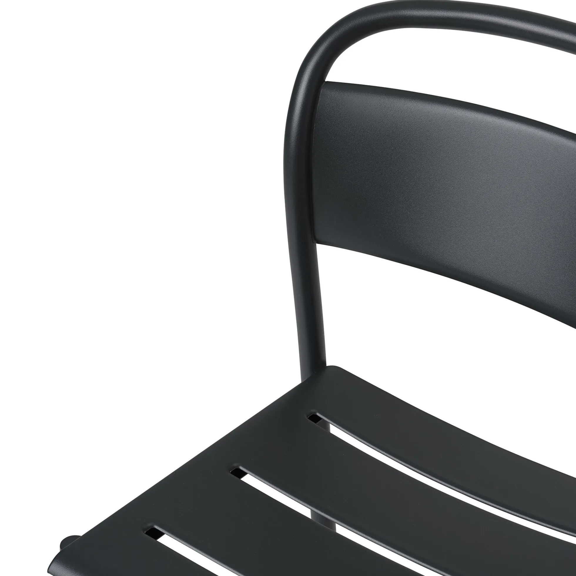 Linear Steel Side Chair, anthracite black