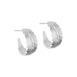 Linn wide hoops, forsølvet