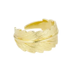 Linn wide ring, forgyldt