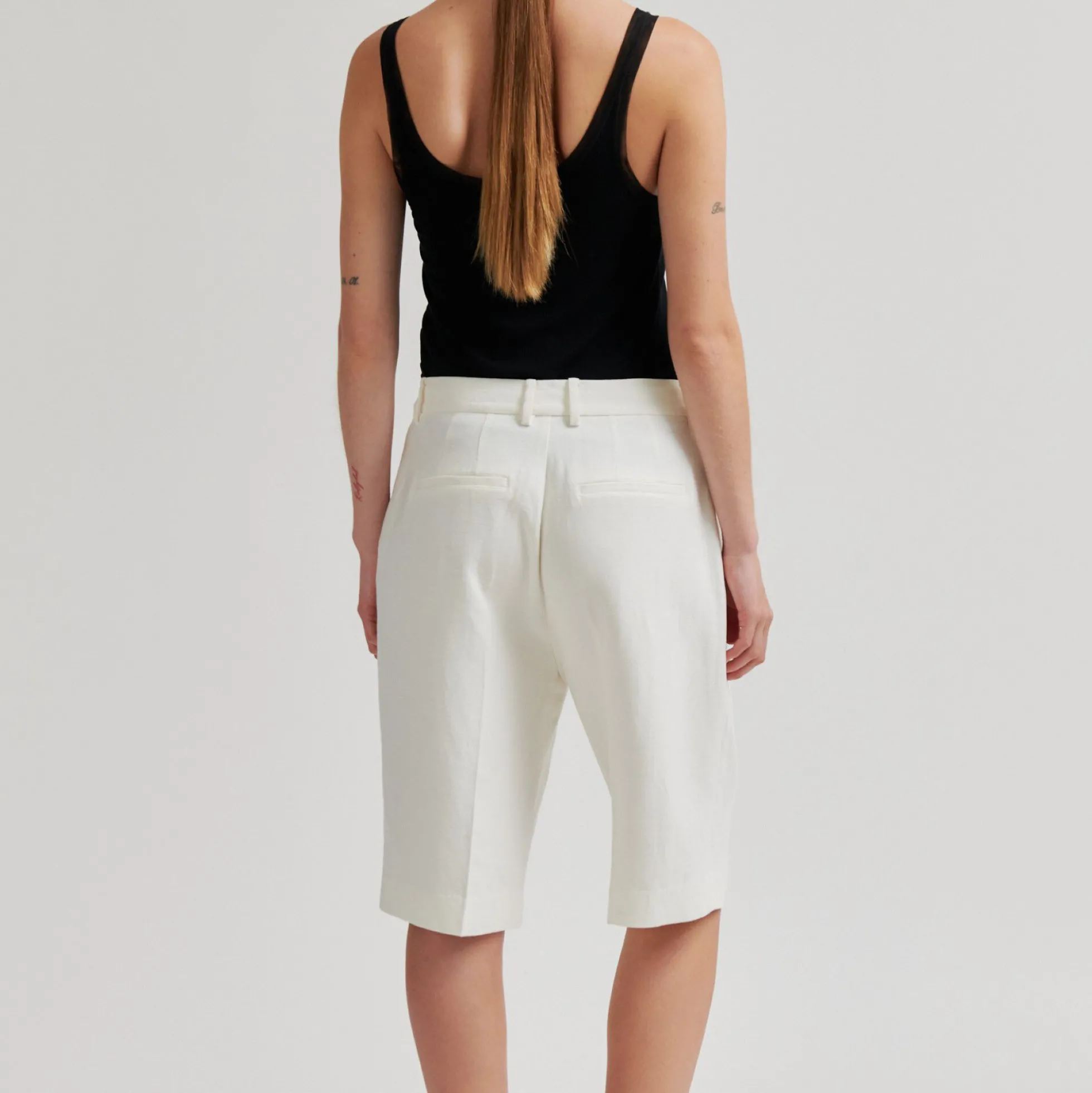 Lino Shorts, white alyssum