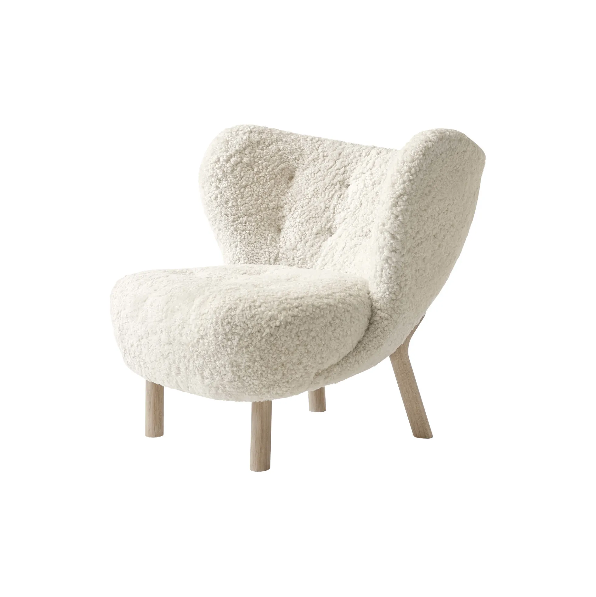 Little Petra VB1 loungestol & fodskammel ATD1, Moonlight/olieret eg