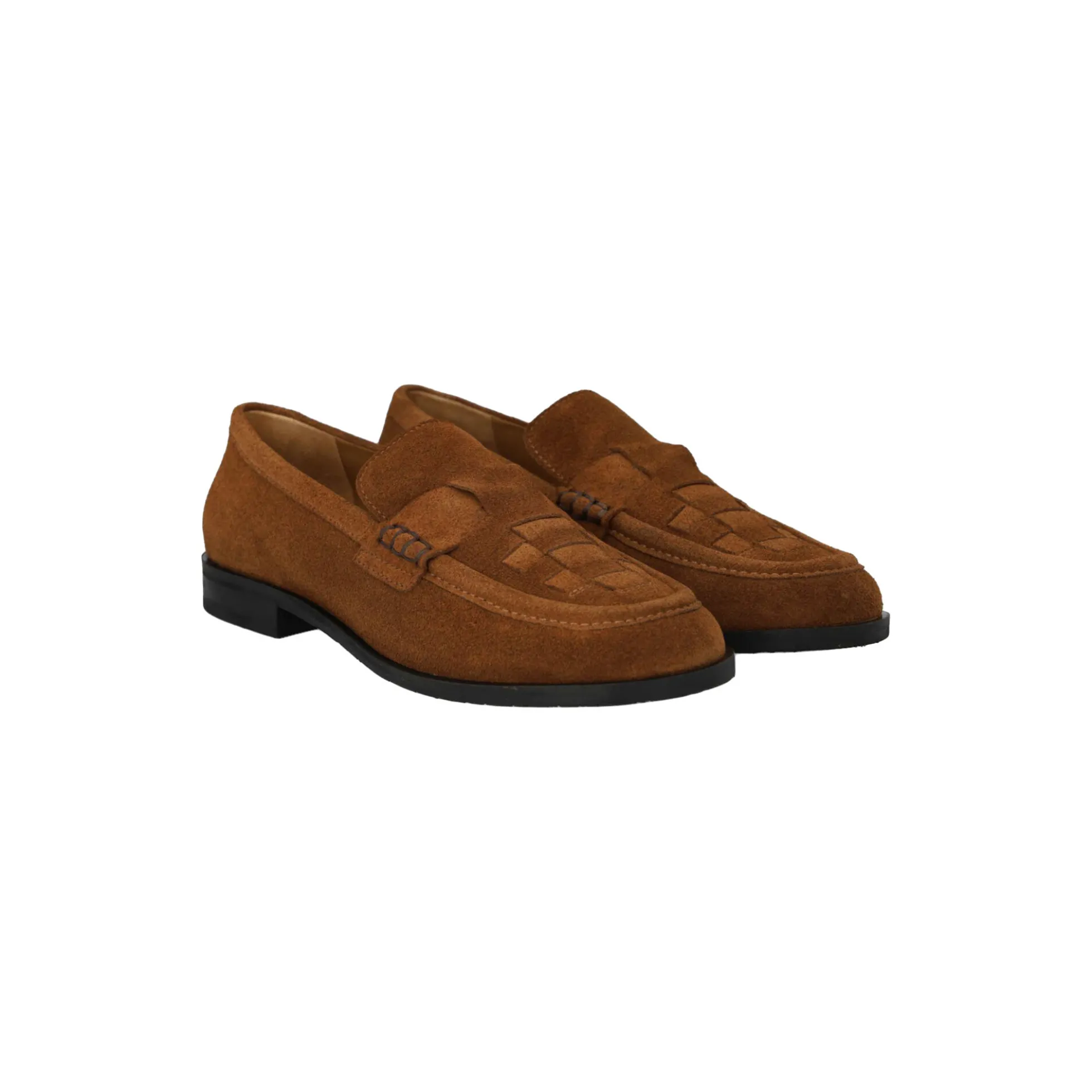 Loafer with braid detail, camel
