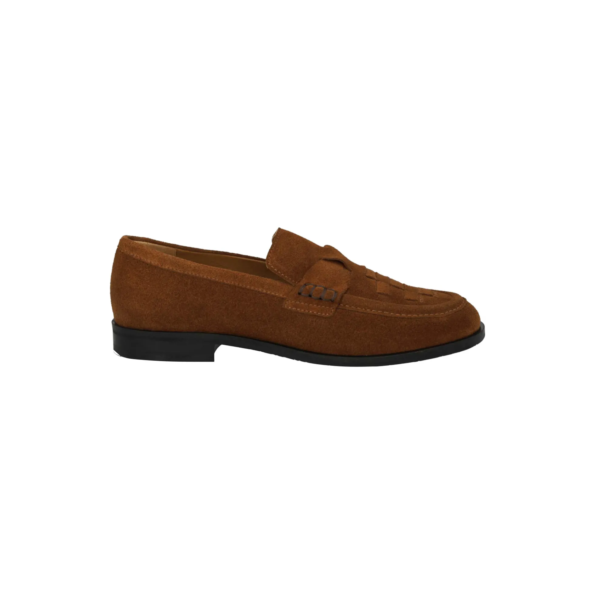 Loafer with braid detail, camel