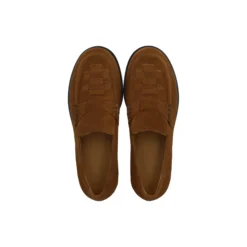 Loafer with braid detail, camel