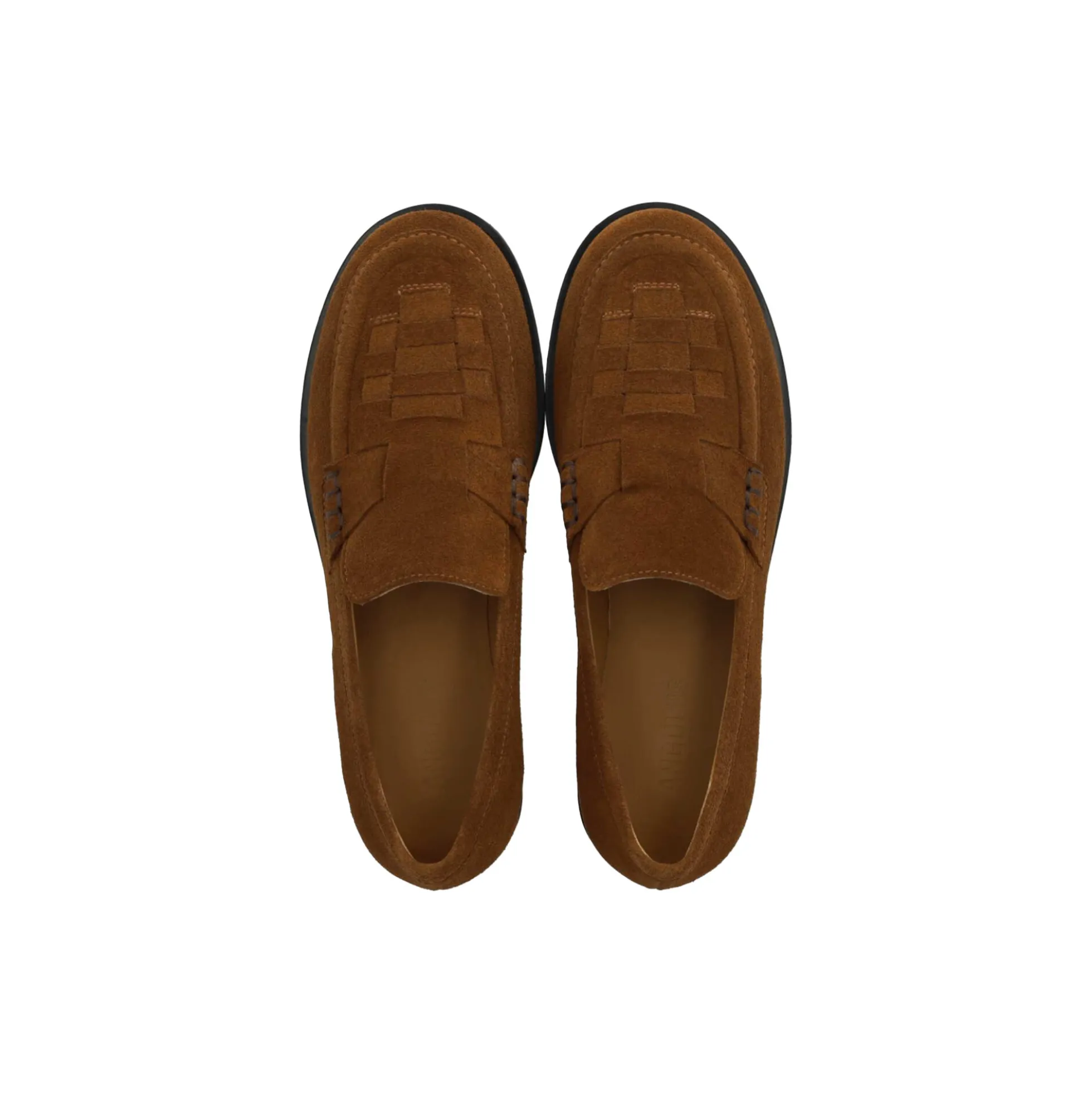 Loafer with braid detail, camel