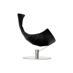 Lobster Chair loungestol, sort eg/krom