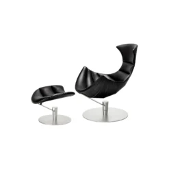 Lobster Chair loungestol, sort eg/krom
