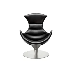 Lobster Chair loungestol, sort eg/krom