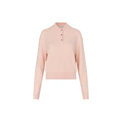 Longo Knit LS Collar, pale dogwood