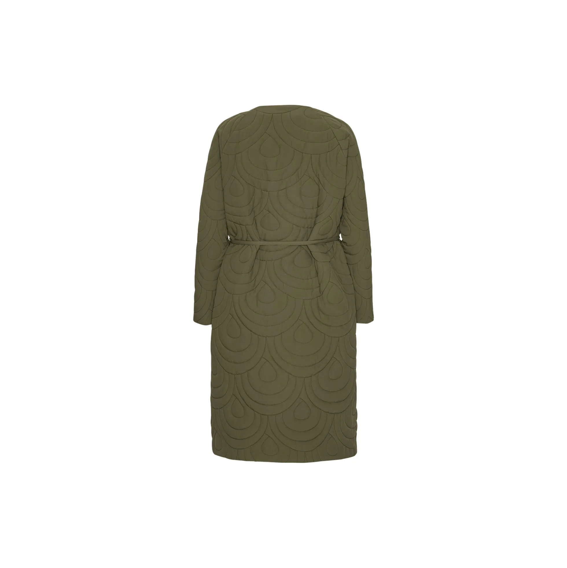 Long Quilted Jacket, olive night