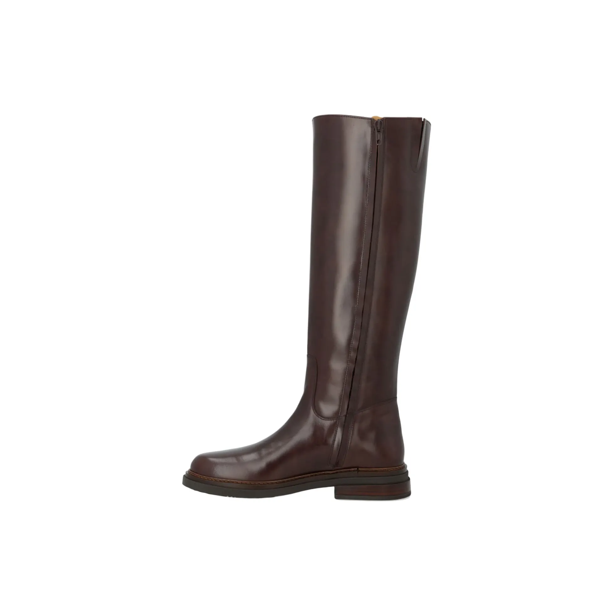 Long shafted boot, dark brown/dark brown