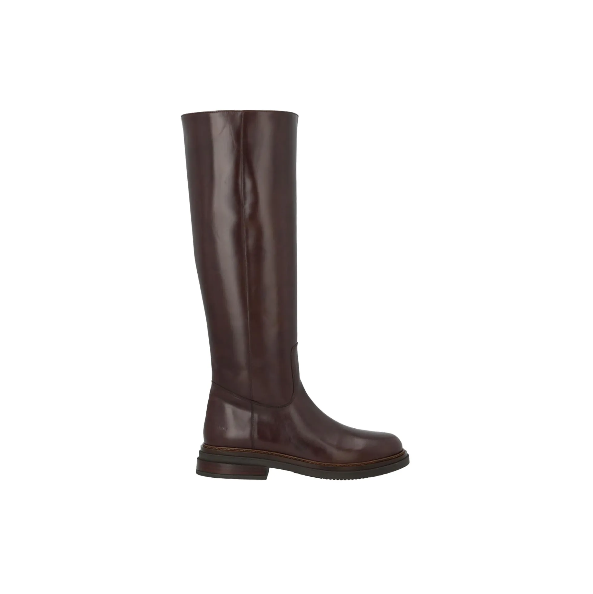 Long shafted boot, dark brown/dark brown