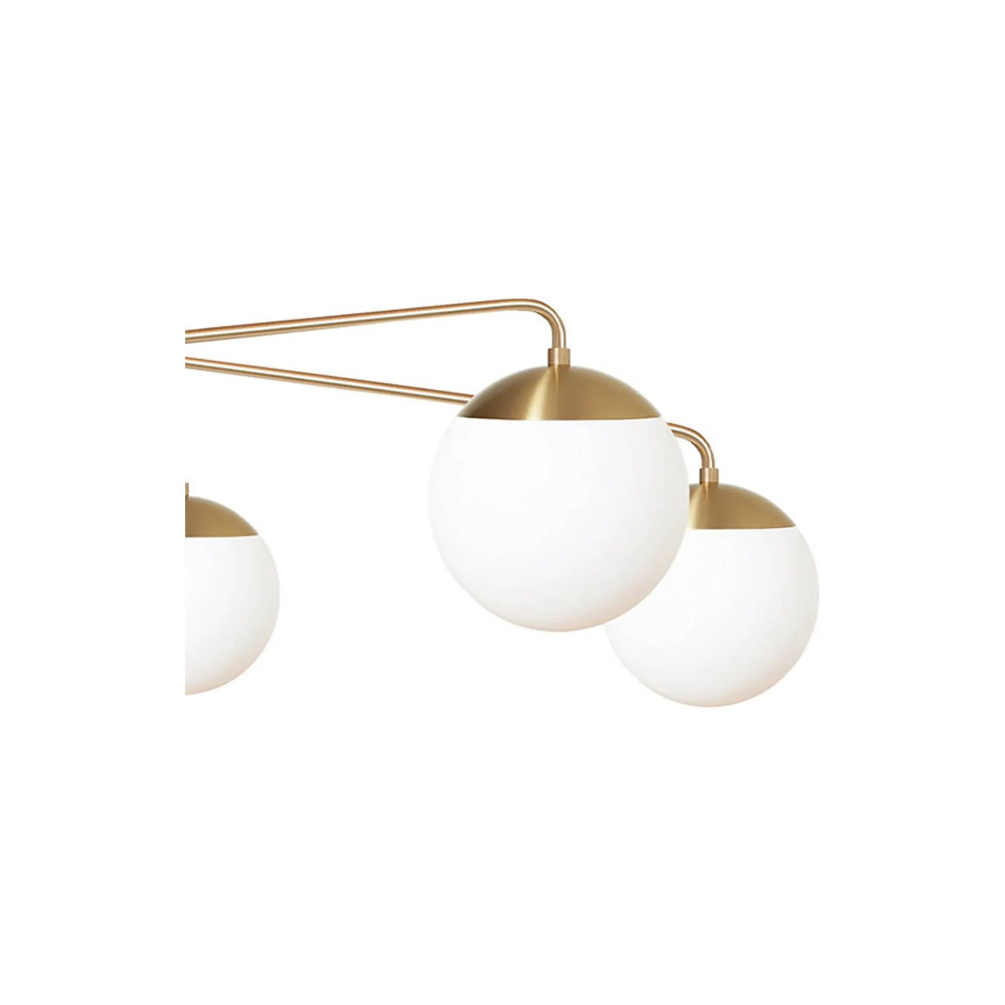 Lord Asymmetric Ceiling, brass/opal