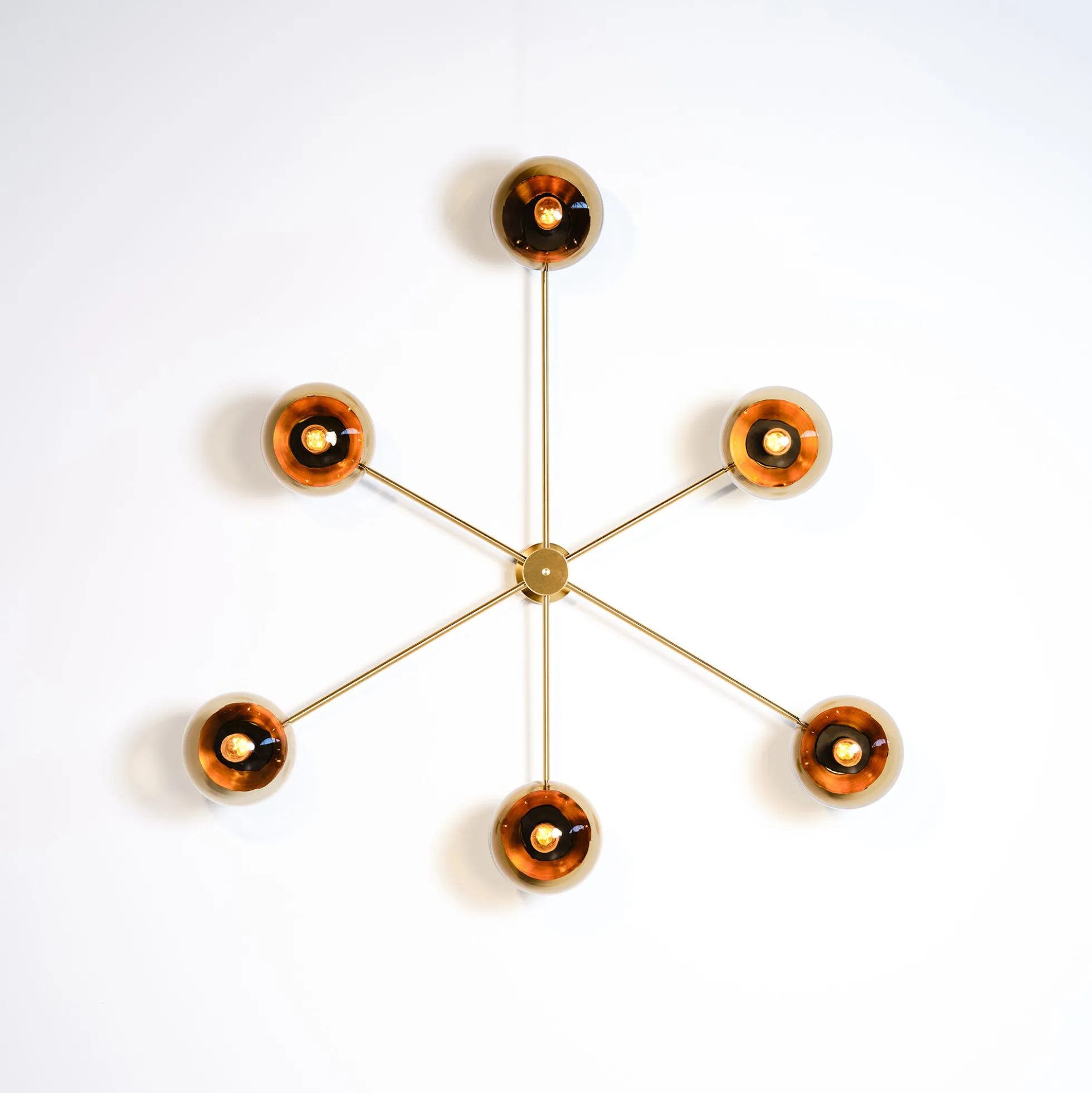 Lord Asymmetric Ceiling, brass/brown