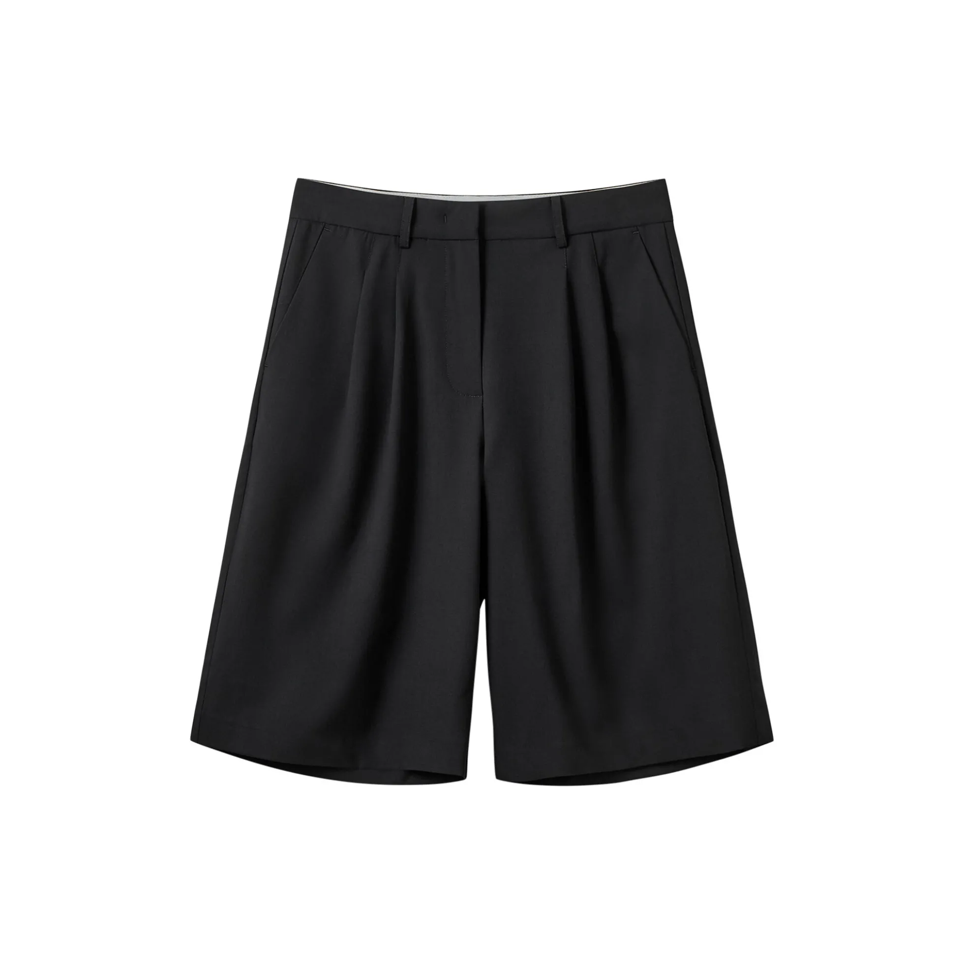 LUCIASW BERMUDA SUITING SHORTS, black