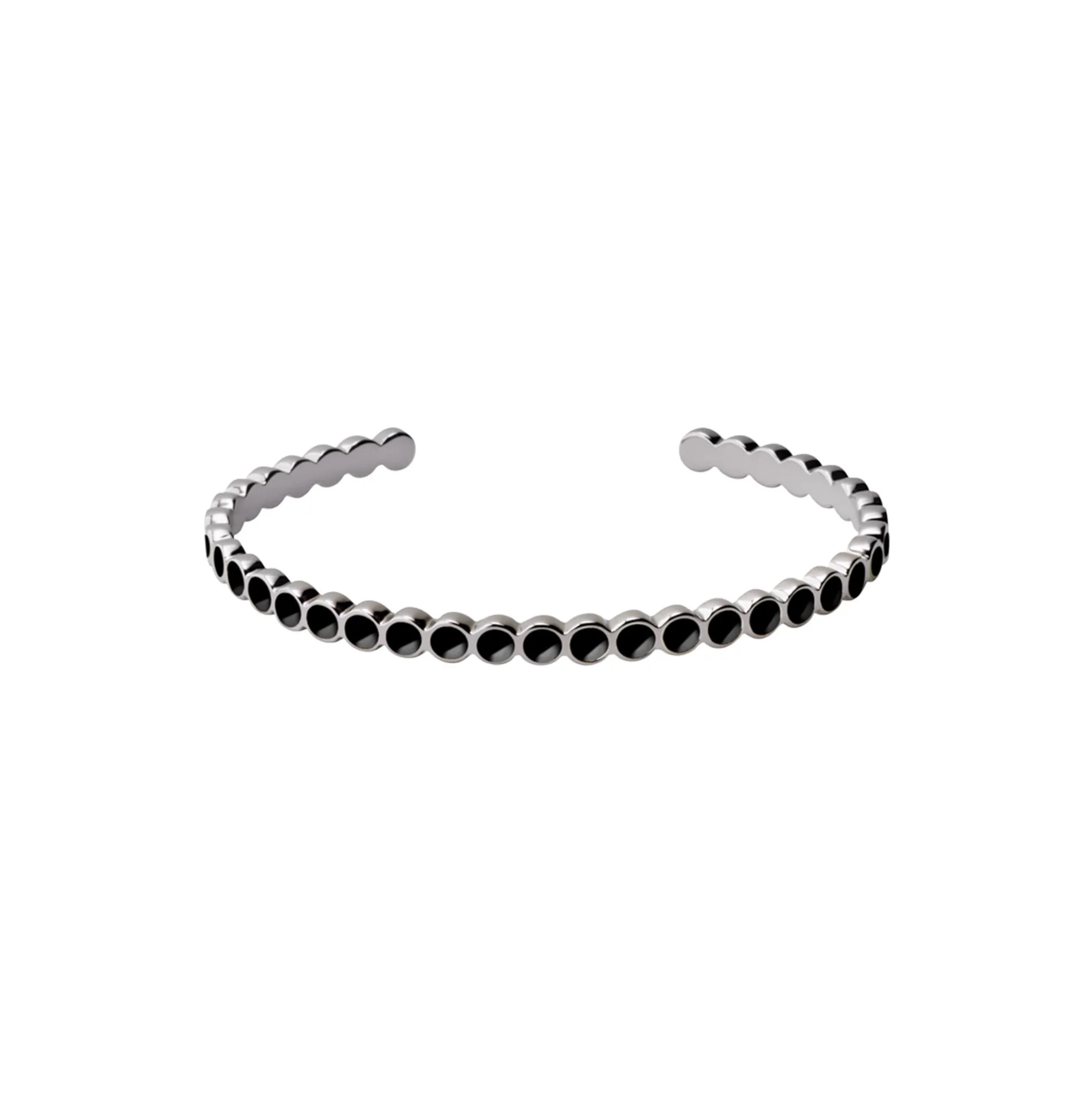 LUMI Bracelet, rhodium/black