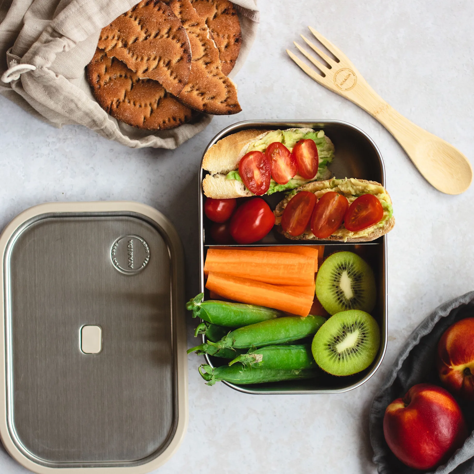 Lunch Box, cream beige