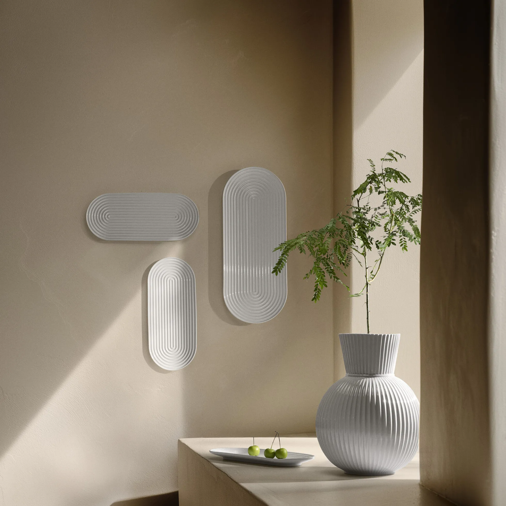Lyngby Tura Ovalt serveringsfad Small