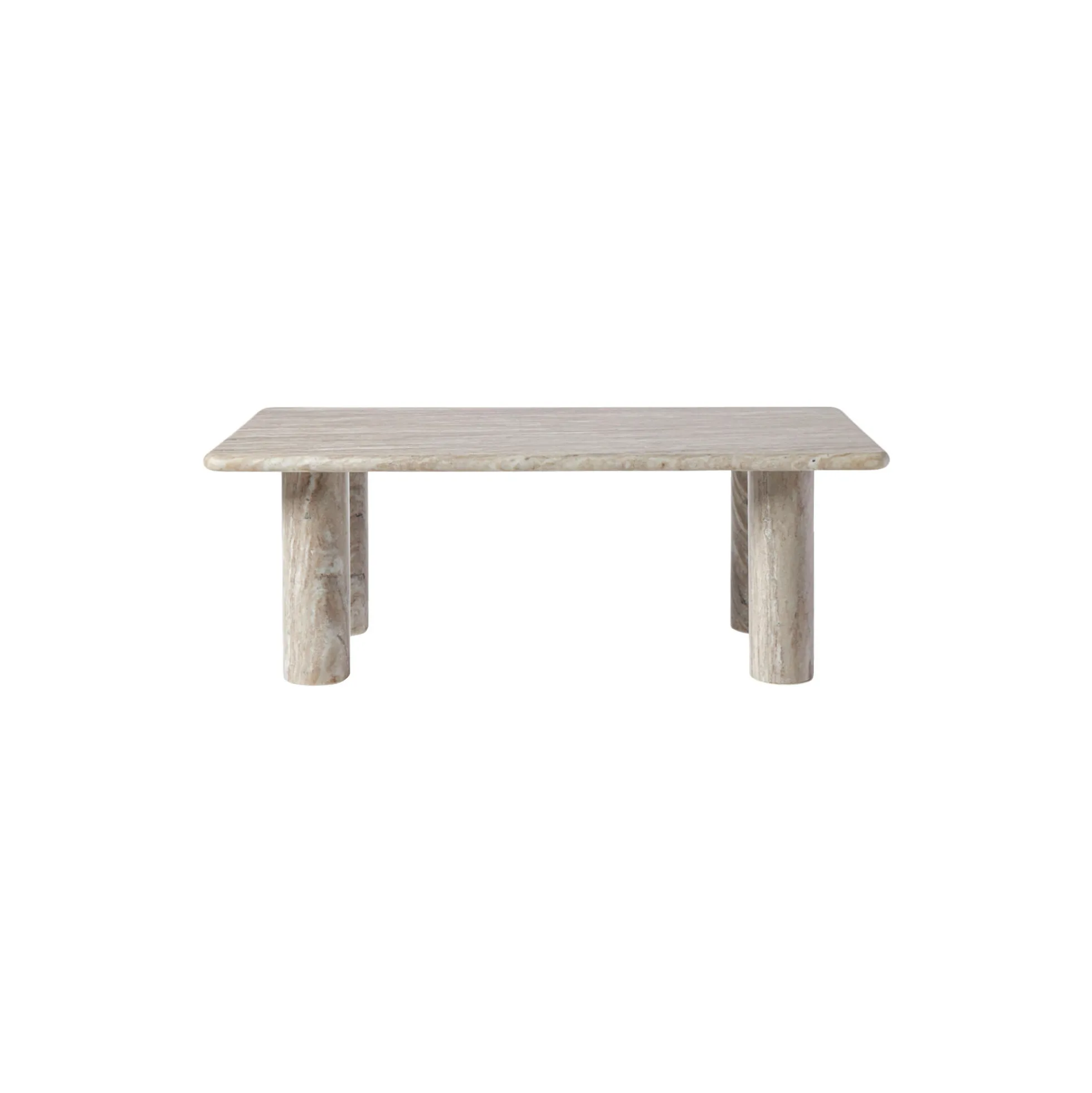 Mabel Marble Coffee Table, greige marble