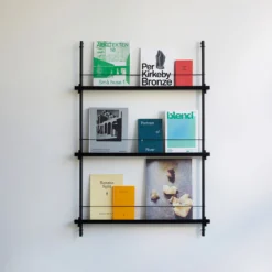 Magazine Shelving Medium, black/black