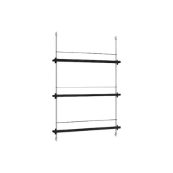Magazine Shelving Medium, black/stainless steel