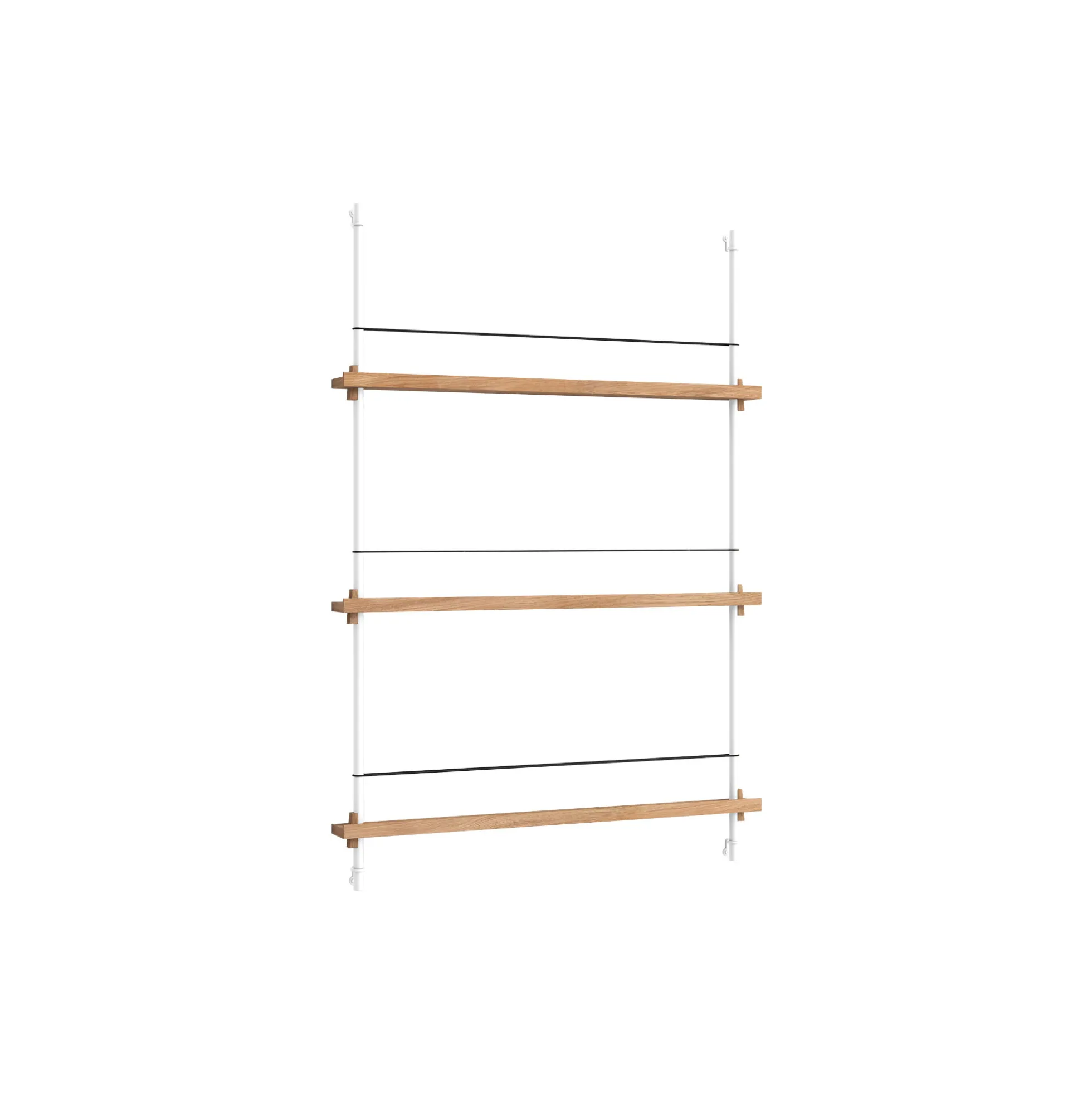 Magazine Shelving Medium, oak/white