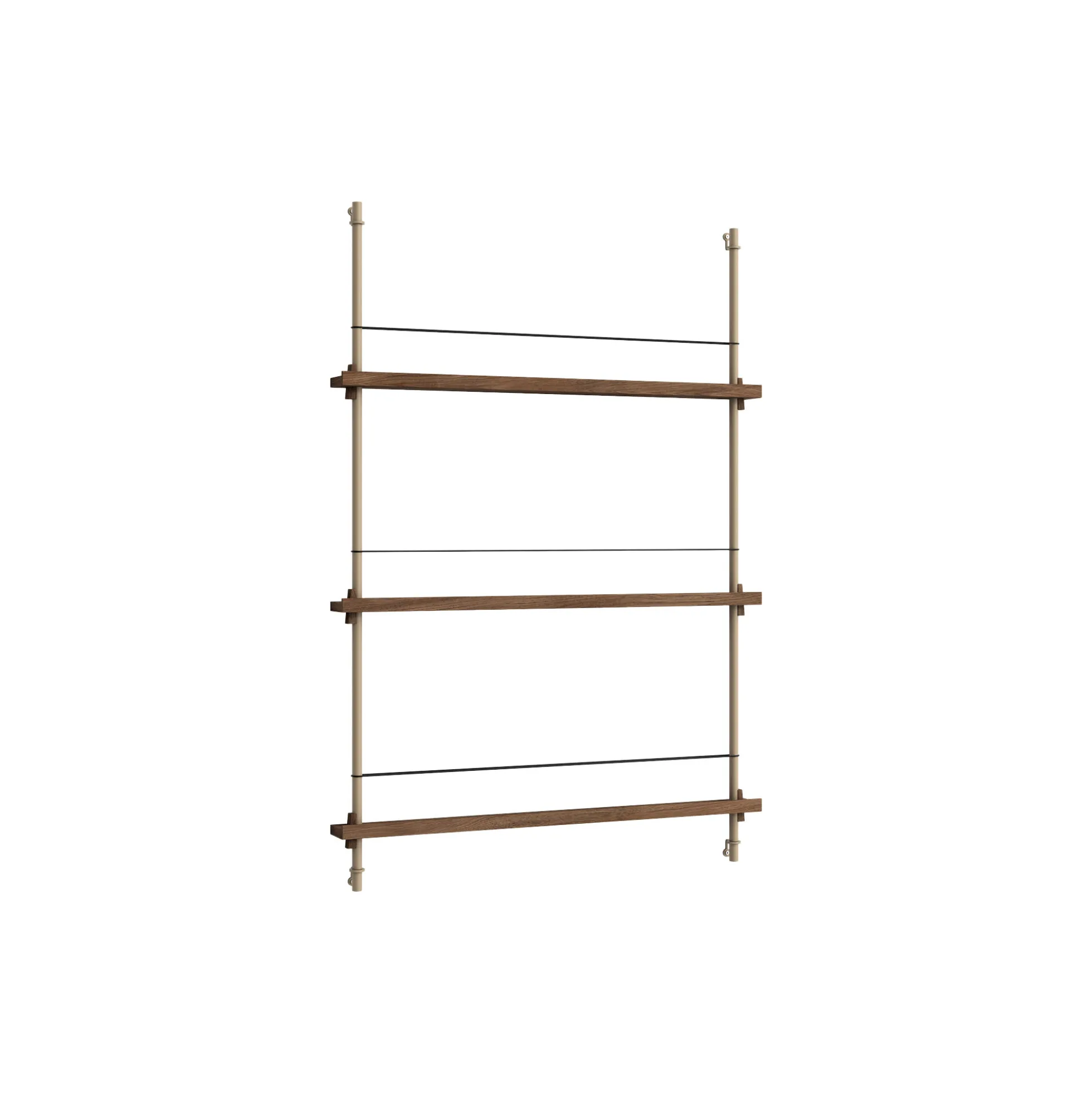 Magazine Shelving Medium, smoked oak/warm grey