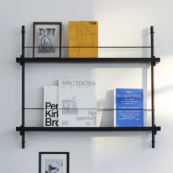 Magazine Shelving Small, black/black